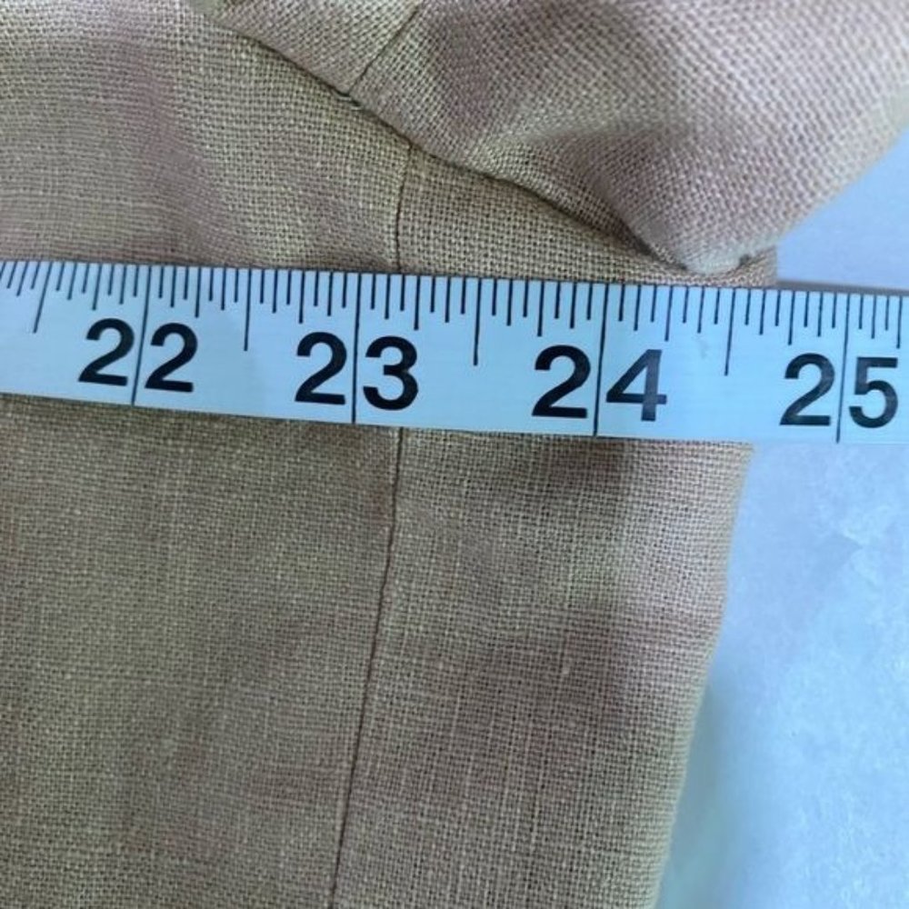 Perry Ellis mens blazer Tan Linen Cotton size 46 Regular 2-button - Picture 11 of 16